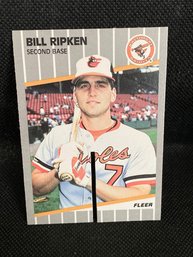 1989 Fleer Billy Ripken Error Card Saw Cut F-face