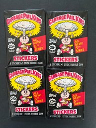1986 Topps Garbage Pail Kids Original 4th Series Sealed Wax Packs Lot Of 4