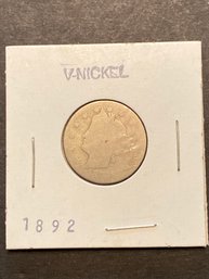 1892 Liberty V Nickel