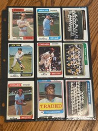 Lot Of (14) Assorted 1974 Topps Baseball Cards