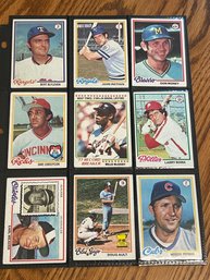 1978 Topps Baseball Card Lot Of 16