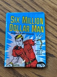 1975 Donruss Six Million Dollar Man Unopened Wax Pack