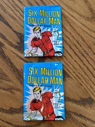 1975 Donruss Six Million Dollar Man Lot Of (2) Unopened Wax Packs