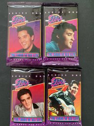 1992 The Elvis Collection Series 1 Wax Pack Lot Of 4