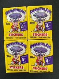 1986 Topps Garbage Pail Kids Original 4th Series Sealed Wax Packs Lot Of 4
