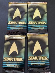 Star Trek TCG Card Game Booster Pack 15 Cards 1996 Fleer Skybox Lot Of 4