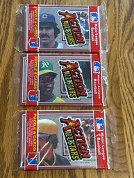 1983 Donruss Action All Stars Lot Of (3) Unopened Packs.