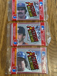 1983 Donruss Action All Stars Lot Of (3) Unopened Packs.