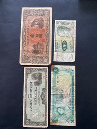 Foreign Currency Lot Of 4