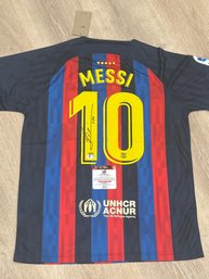 Lionel Messi Autographed Jersey With COA