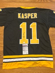 Steve Kasper Bruins Autographed  Jersey With COA