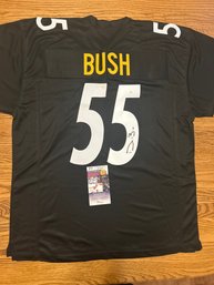 Devin Bush Jr. Autographed  Jersey With COA