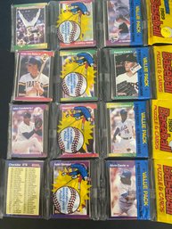 1989 Donruss Baseball Rack Pack Lot Of 4.   Possible Griffey Rookie!