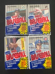 1989 Fleer Baseball Cello Pack Lot Of 4