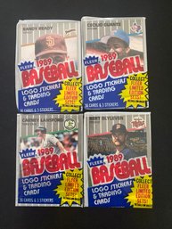 1989 Fleer Baseball Cello Pack Lot Of 4