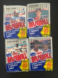 1989 Fleer Baseball Cello Pack Lot Of 4