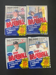 1989 Fleer Baseball Cello Pack Lot Of 4
