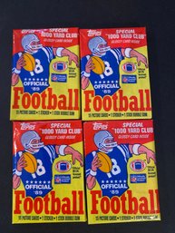 1989 Topps Football Packs Lot Of 4