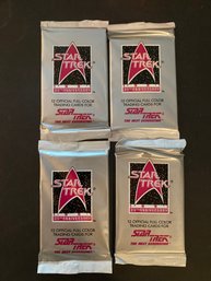 1991 STAR TREK 25th ANNIVERSARY UNOPENED NEXT GENERATION PACKS Lot Of 4