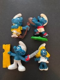 Smurf Figure Lot Of 4