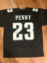 Rashad Penny Autographed Jersey With COA