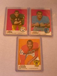 1969 Topps Football Card Lot Of 3