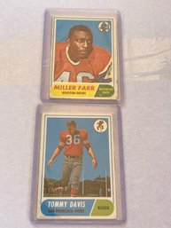 1968 Topps Football Card Lot Of 2