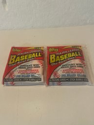 1991 Topps Baseball Unopened Cello Packs 15 Cards - Lot Of 2