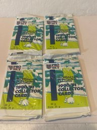 1990-91 Pro Set Soccer Football Collector Trading Cards New  Sealed Packs -lot Of 4