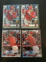 Shohei Ohtani Baseball Card Lot Of 4