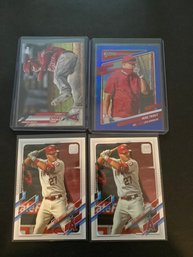 Mike Trout Baseball Card Lot Of 4