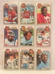 1979 Topps Football Cards Lot Of - 9
