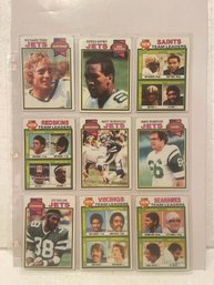 1979 Topps Football Cards Lot Of - 9