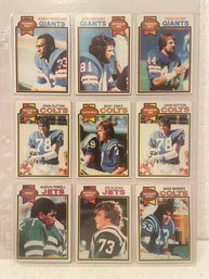 1979 Topps Football Cards Lot Of - 9