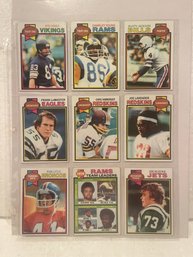 1979 Topps Football Cards Lot Of - 9