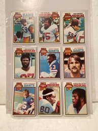1979 Topps Football Cards Lot Of - 9
