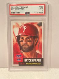 2019 TOPPS LIVING BRYCE HARPER #163 CARD #PSA GRADED MINT 9 CARD