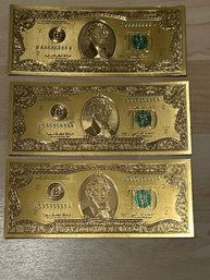 24kt Gold Plated Foil Gold Bank Notes Nolvelty Collectibles