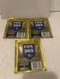 3 PANINI FIFA 365 STICKERS FOOTBALLER FIGURINE SACHETS SEALED