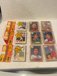 1987 Topps Baseball Card Rack Pack Lot Of 3