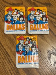 1981 Dallas Unopened Lot Of (3) Unopened Wax Packs