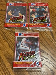 1984 Donruss Action All Stars Lot Of (3) Unopened Packs.