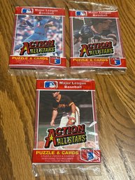 1984 Donruss Action All Stars Lot Of (3) Unopened Packs.