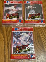 1984 Donruss Action All Stars Lot Of (3) Unopened Packs.