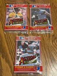 1984 Donruss Action All Stars Lot Of (3) Unopened Packs.