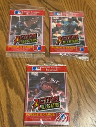 1984 Donruss Action All Stars Lot Of (3) Unopened Packs.