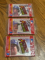 1983 Donruss Action All Stars Lot Of (3) Unopened Packs.