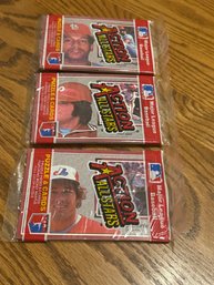 1983 Donruss Action All Stars Lot Of (3) Unopened Packs.