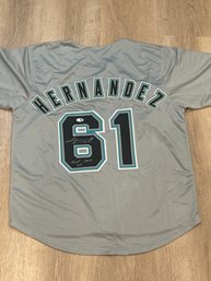 Livan Hernandez Autograghed Jersey  With COA!