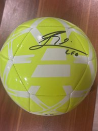 Lionel Messi Autographed Soccer Ball With COA